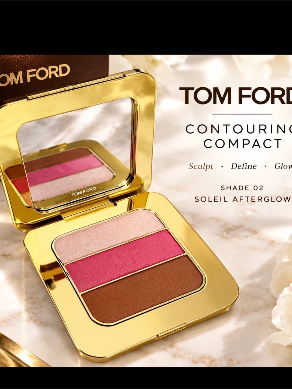 Tom Ford Contouring Compact Shade 02 Soleil Afterglow — Pink & Brown Palette